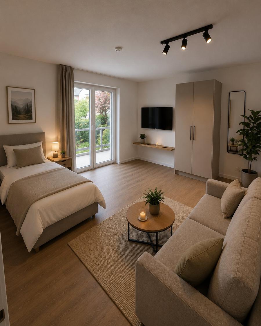 Living Plus – Großes Zimmer mit Gemeinschaftsküche